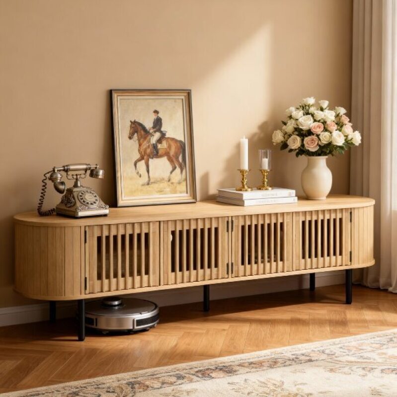 Ebern Designs 70-in. fluted modern media console for $114