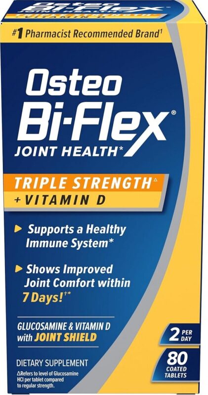 Osteo Bi-Flex Triple Strength Glucosamine Chondroitin Supplement with Vitamin D, 80 Tablets