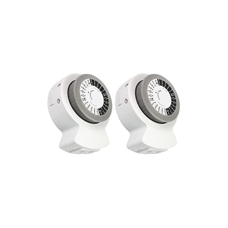 2-Pack Clear Power Indoor Timer - 24 Hour Mechanical Timer