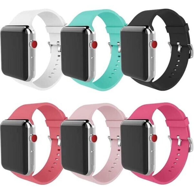 MITERV Soft Silicone Sport Watch Bands for Apple Watch - 15 Pack