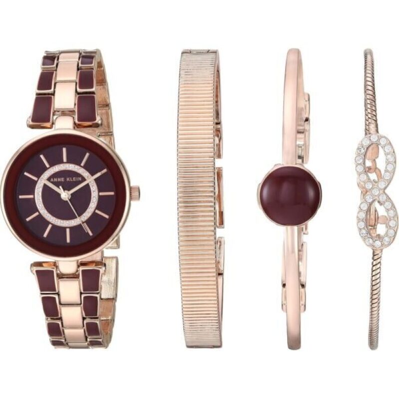 Anne Klein Women's Luxury Crystal Decor Watch & Bracelet Set - 75% Off