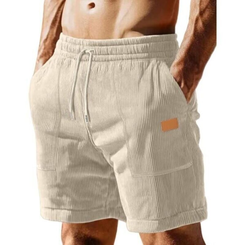 Men's Casual Corduroy Drawstring Shorts - 60% Off