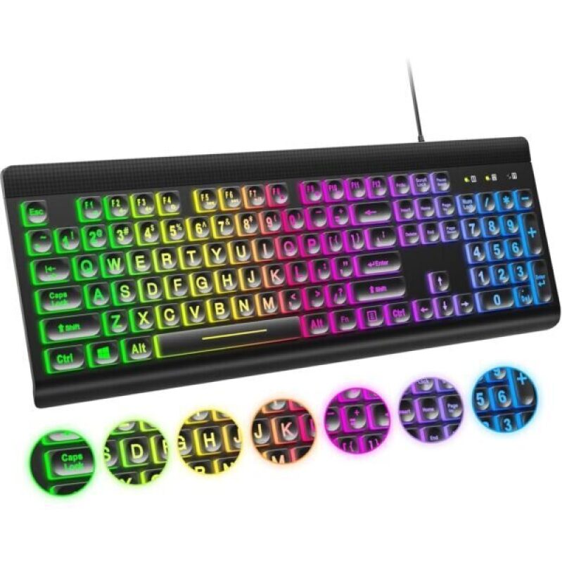 Atelus Large Print Backlit Keyboard - 50% Off