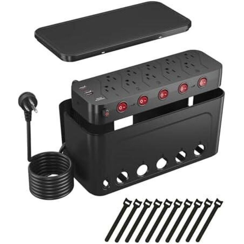 10-Outlet Power Strip with 3 USB Ports - 50% OFF