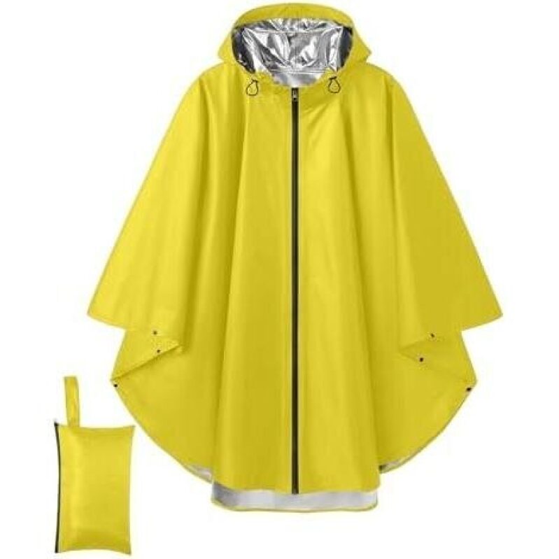 Whole Zipper Lightweight Waterproof Rain Poncho - 47% OFF