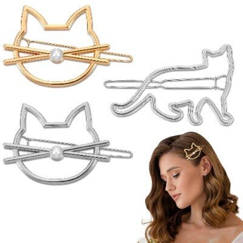 KETAR Cat-Themed Hairpins - 3-Piece Set