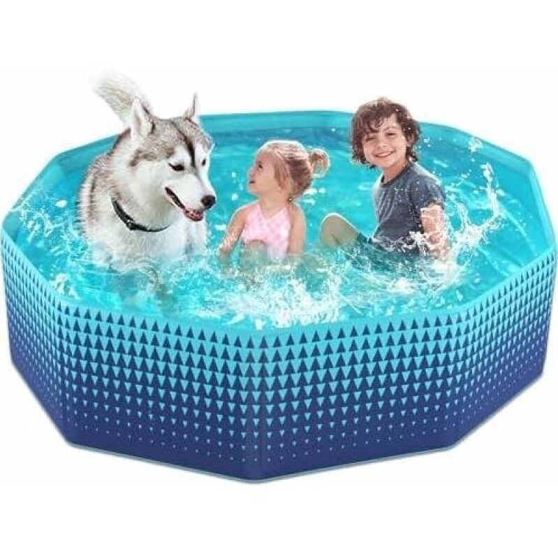 Affordable Foldable Dog & Kids Pool for Backyard Fun - 50% Off!