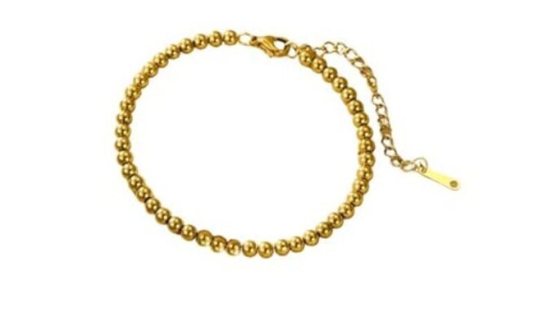 Gold Beaded Stretch Bracelets - Elegant and Timeless