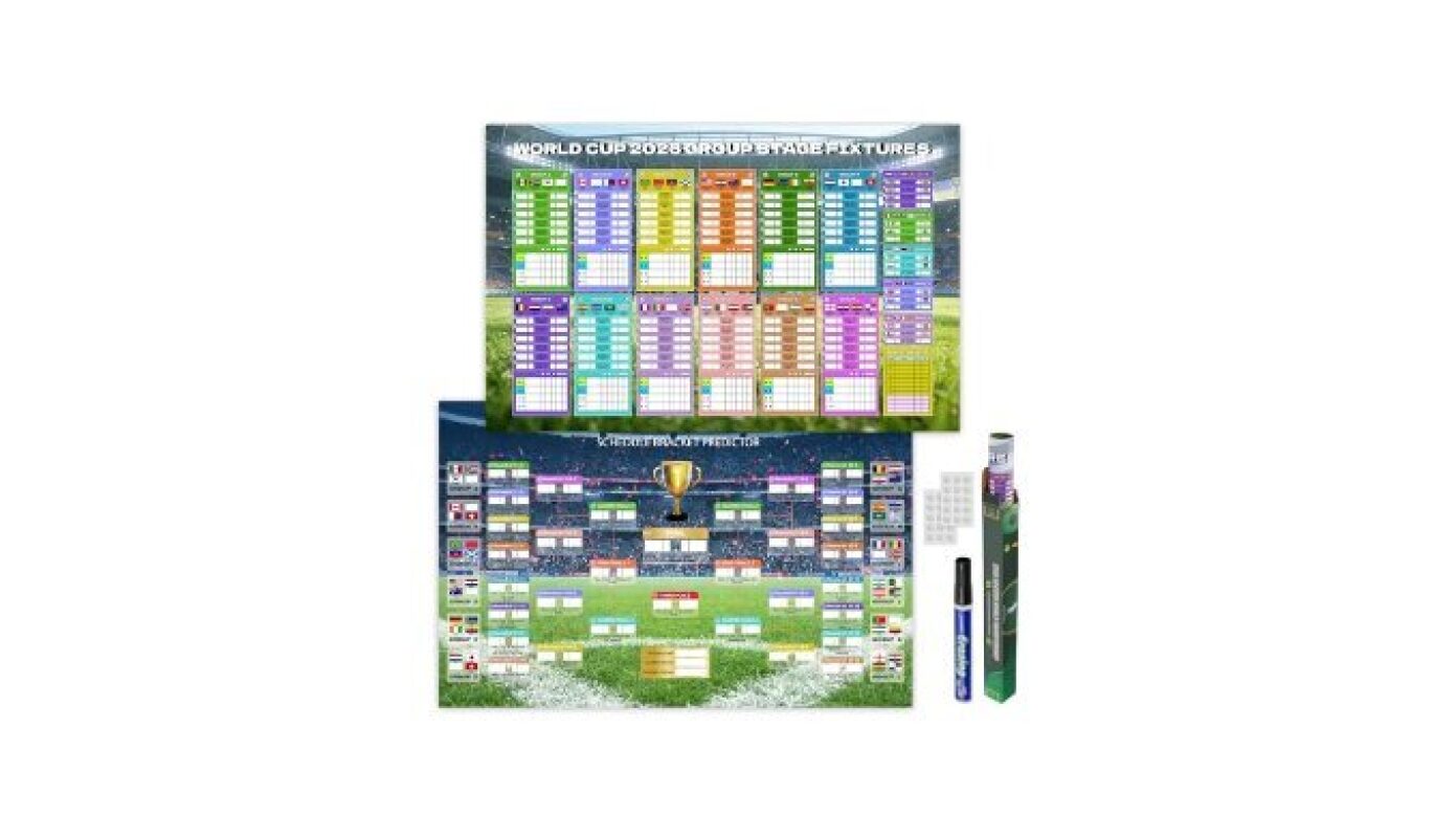 2026 World Cup Schedule Poster Set - Perfect for Home, Bar, or Party