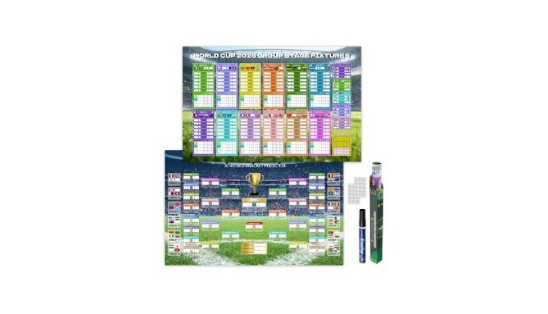 2026 World Cup Schedule Poster Set - Perfect for Home, Bar, or Party