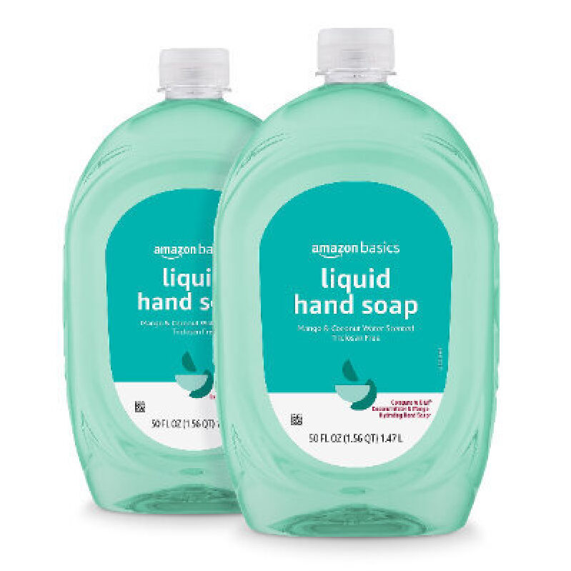 Amazon Basics Liquid Hand Soap Refill - 50 fl. oz, 2 Bottles