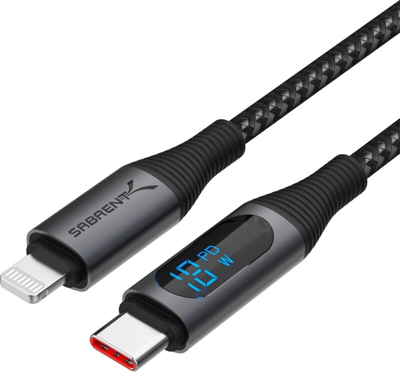 Sabrent 100W USB-C to USB-C Charging Cable 1M/3.3ft - High-Speed Charging
