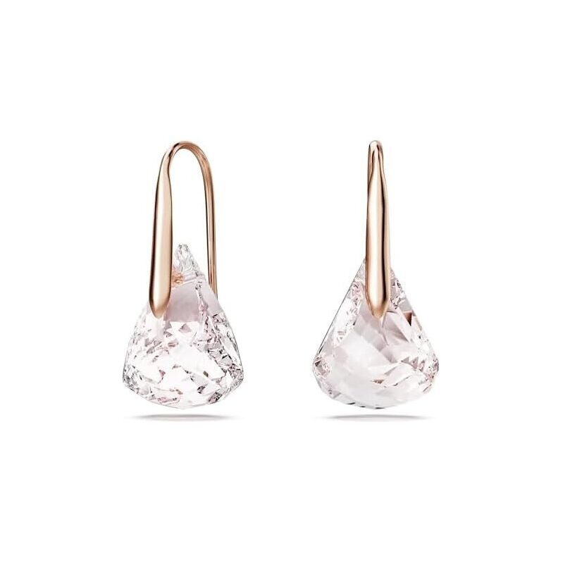 Swarovski Lunar Drop Earrings - Elegant Crystal Blush Design
