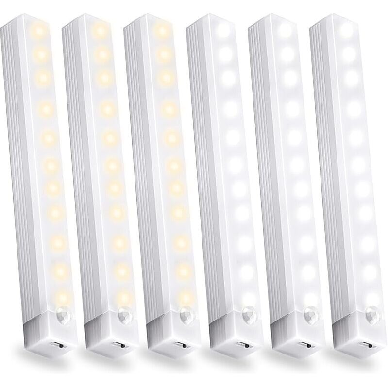 6pk Motion Sensor Under Cabinet Light - Bright, Energy-Efficient, and Smart