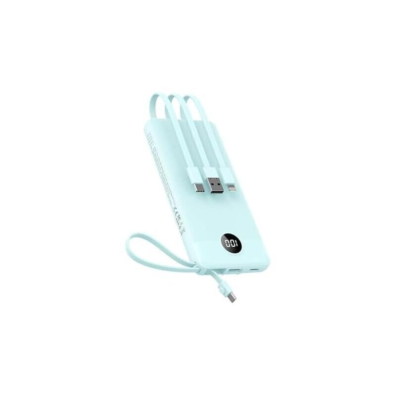 Veektomx 10000mAh Portable Charger with Built in Cables - Fast Charging Power Bank