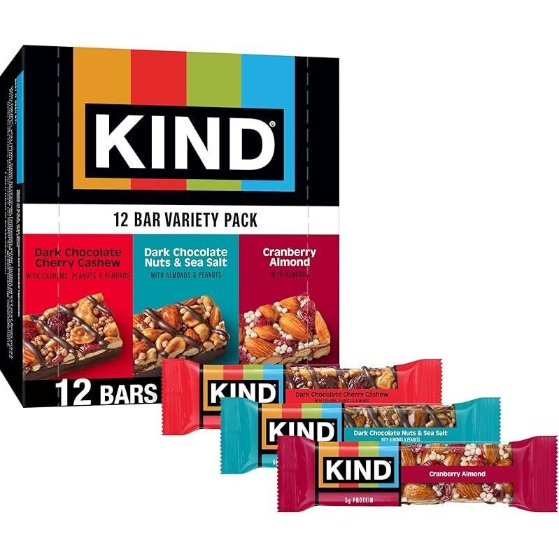 KIND Healthy Snacks Bars Variety Pack - 12 Count