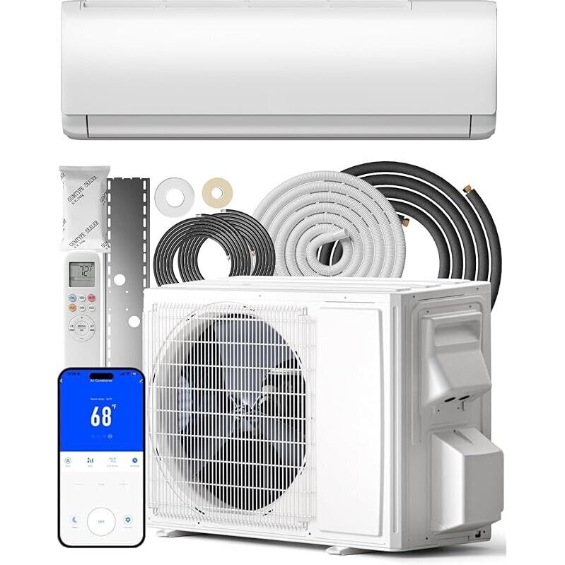 Feelfunn 9000BTU Mini Split AC/Heating System - Smart Comfort for Any Season