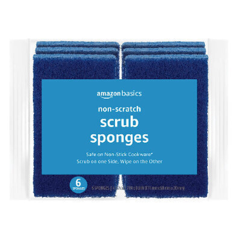 Amazon Basics Non-Scratch Scrub Sponges - 6 Pack