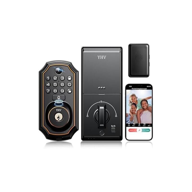 YHV Keyless Entry Smart Door Lock with Camera & Fingerprint