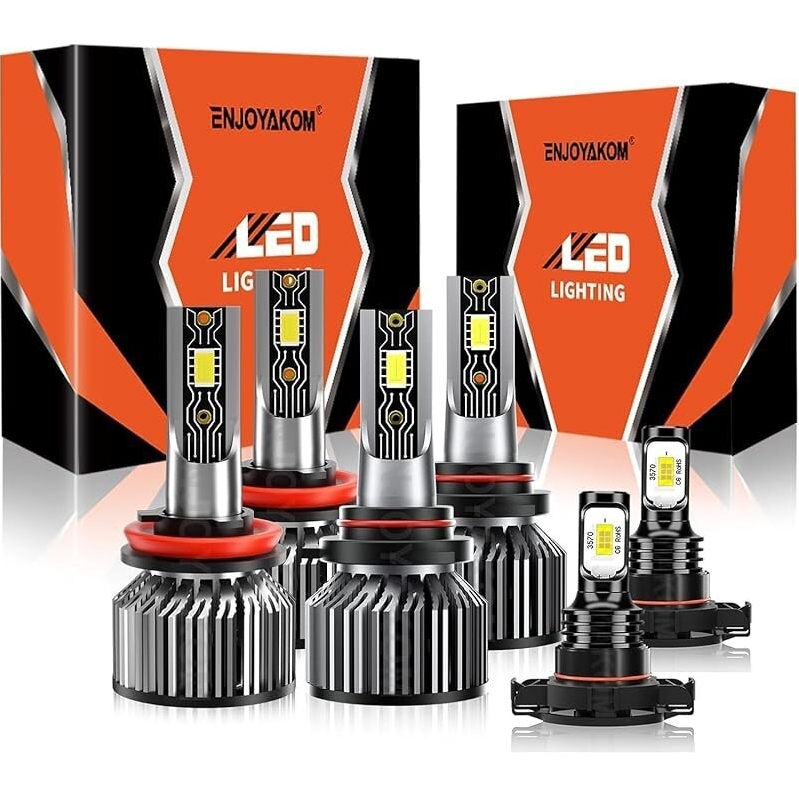 6-Pack TXBILMOO H11 High/Low Beam 5202 Fog Light Bulbs