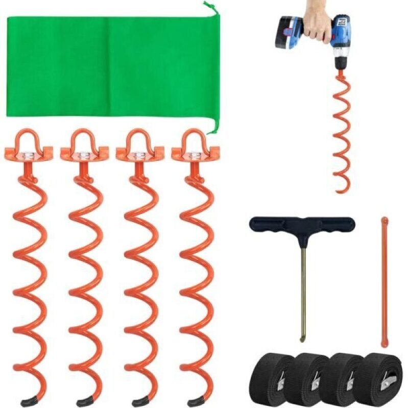 Heavy Duty Ground Anchors Kit - Secure Your Tent with Ease