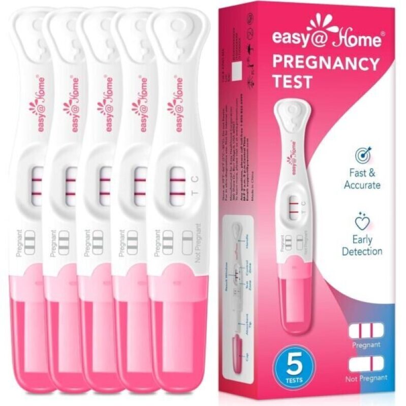 Easy@Home Pregnancy Test Sticks: 5 Count – Fast and Accurate Results
