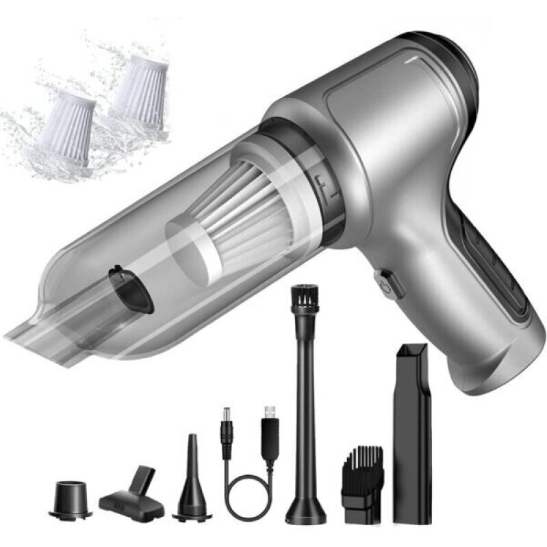 HFLYJPYW Mini Handheld Vacuum Cleaner: Cordless, Rechargeable, High Power 12000 PA Suction