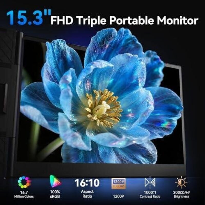 Ultra-Slim Triple Screen Laptop Monitor - 50% Discount