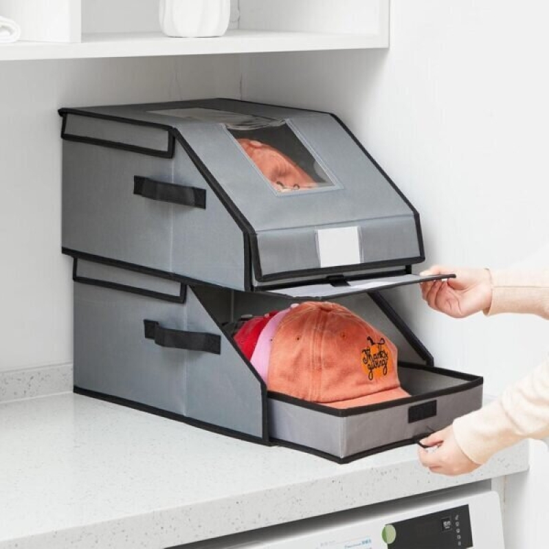 Maximize Your Storage with Frlanse's 2 PCS Baseball Cap Storage Box