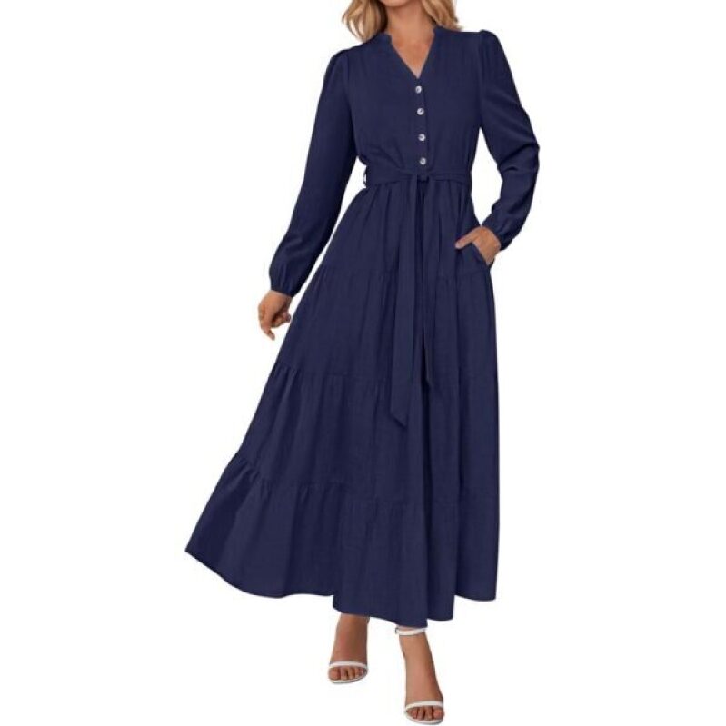 PRETTYGARDEN Women's Long Sleeve A-Line Bohemian Wedding Dress - 69% Off