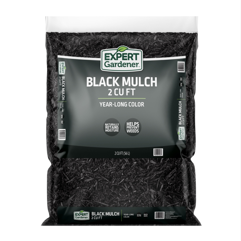 Expert Gardener Black Mulch 2 cu. ft - Year-Long Color Retention