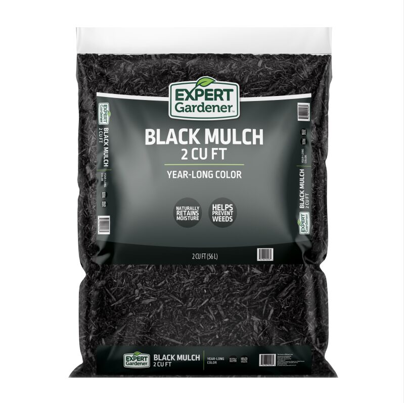 Expert Gardener Black Mulch 2 cu. ft - Year-Long Color Retention