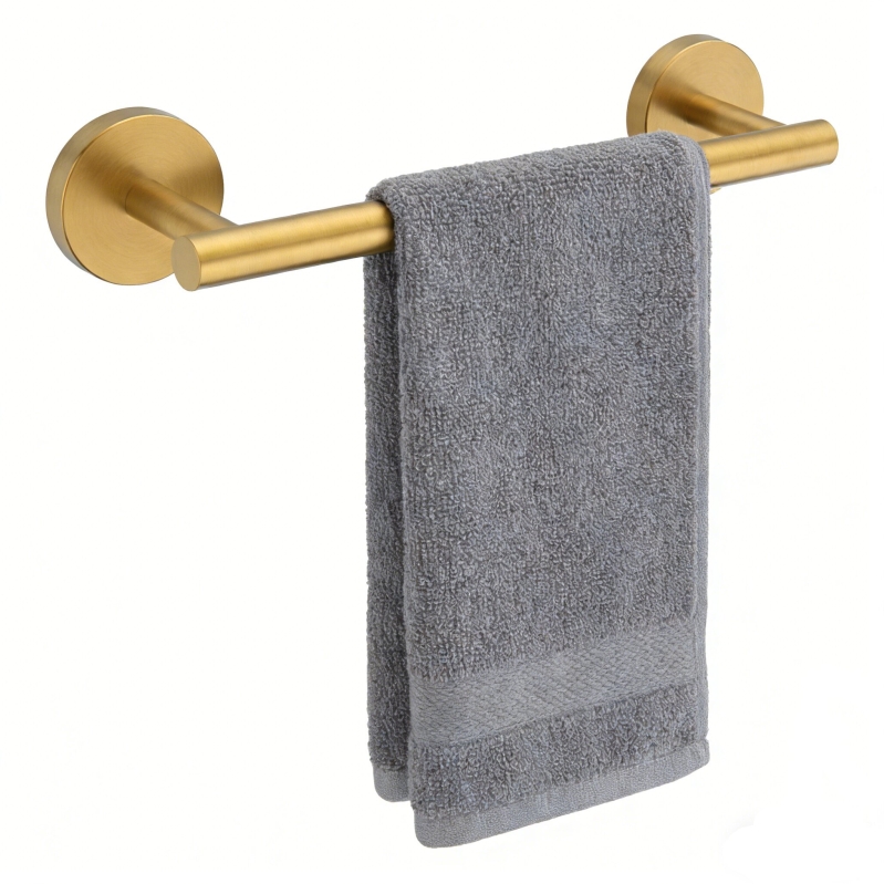9 Inch Brushed Gold Towel Bar - Heavy Duty 304 Stainless Steel