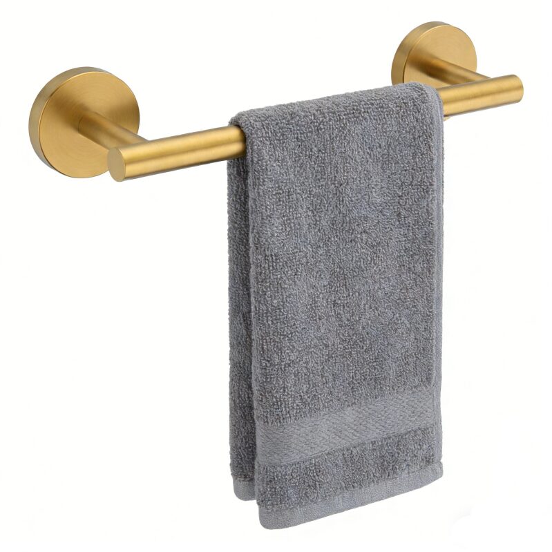 9 Inch Brushed Gold Towel Bar - Heavy Duty 304 Stainless Steel