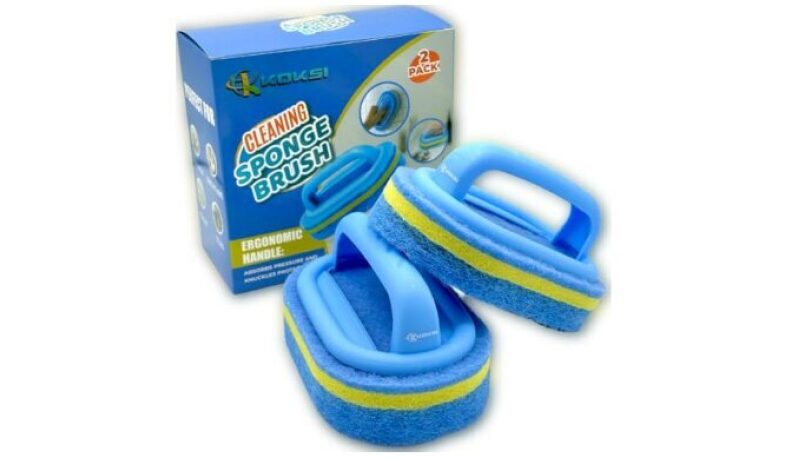 Efficient 2-Piece Cleaning Brush for Bathroom and Kitchen