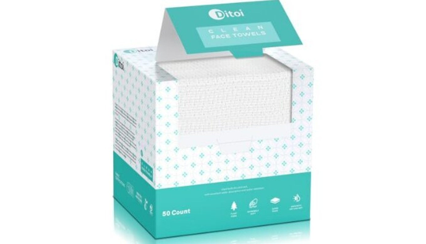 Disposable Face Towels, Ultra Soft Makeup Remover Dry Wipes - 50 Count (1 Pack)