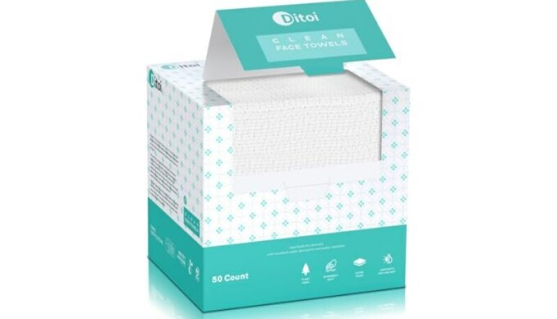 Disposable Face Towels, Ultra Soft Makeup Remover Dry Wipes - 50 Count (1 Pack)