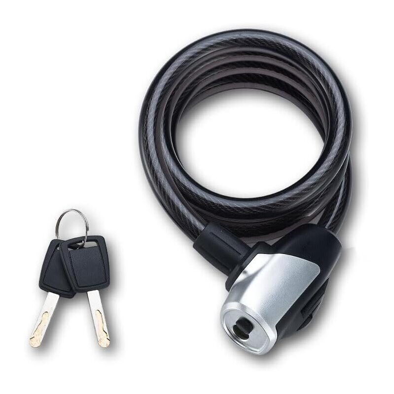 Heavy Duty Bike Cable Lock with 2 Keys - 100cm Anti-Theft Protection