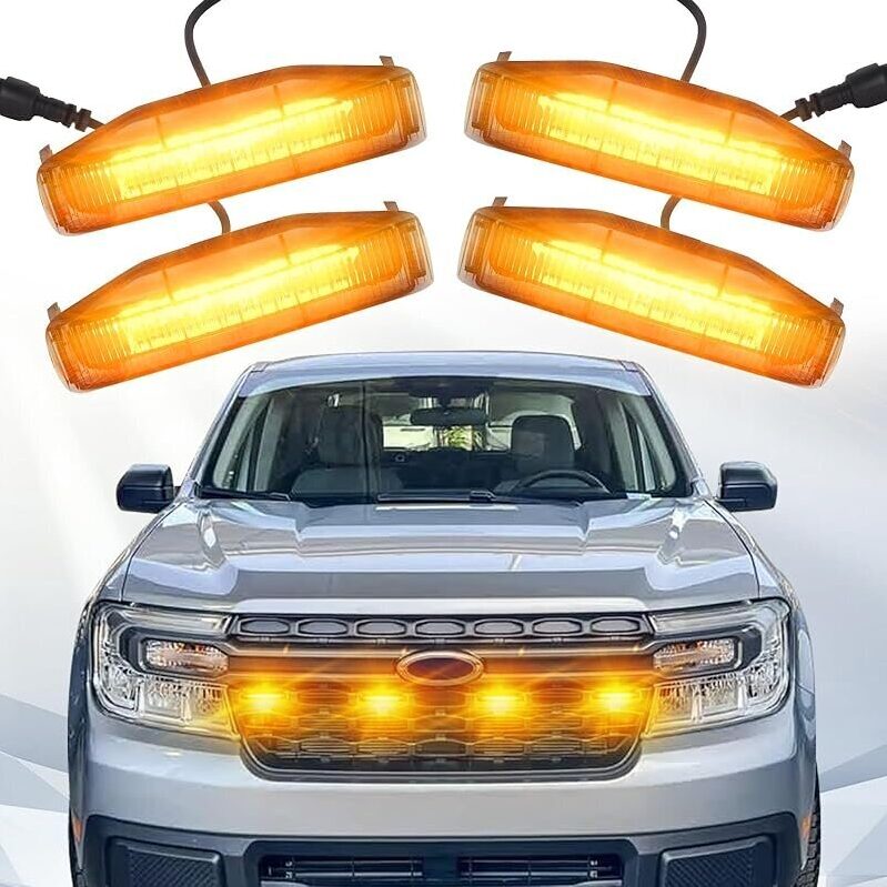 Enhance Your Ford Maverick with 4-Pack LED Front Grill Lights