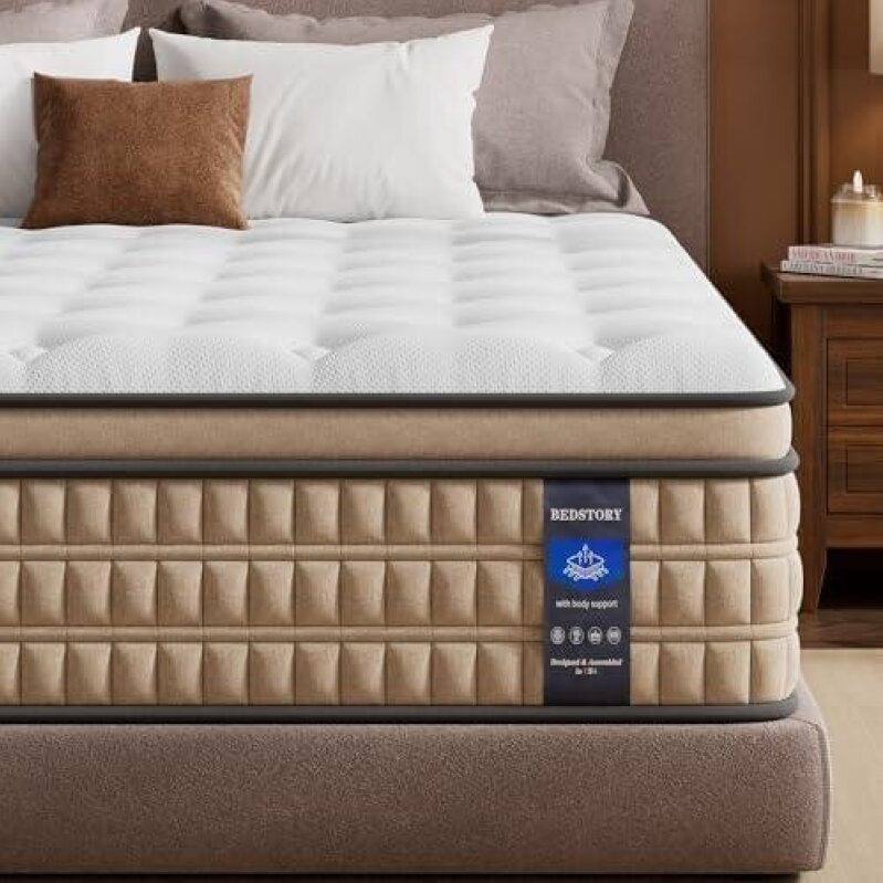Extra Firm Queen Mattress - Pain-Relieving Hybrid Mattress