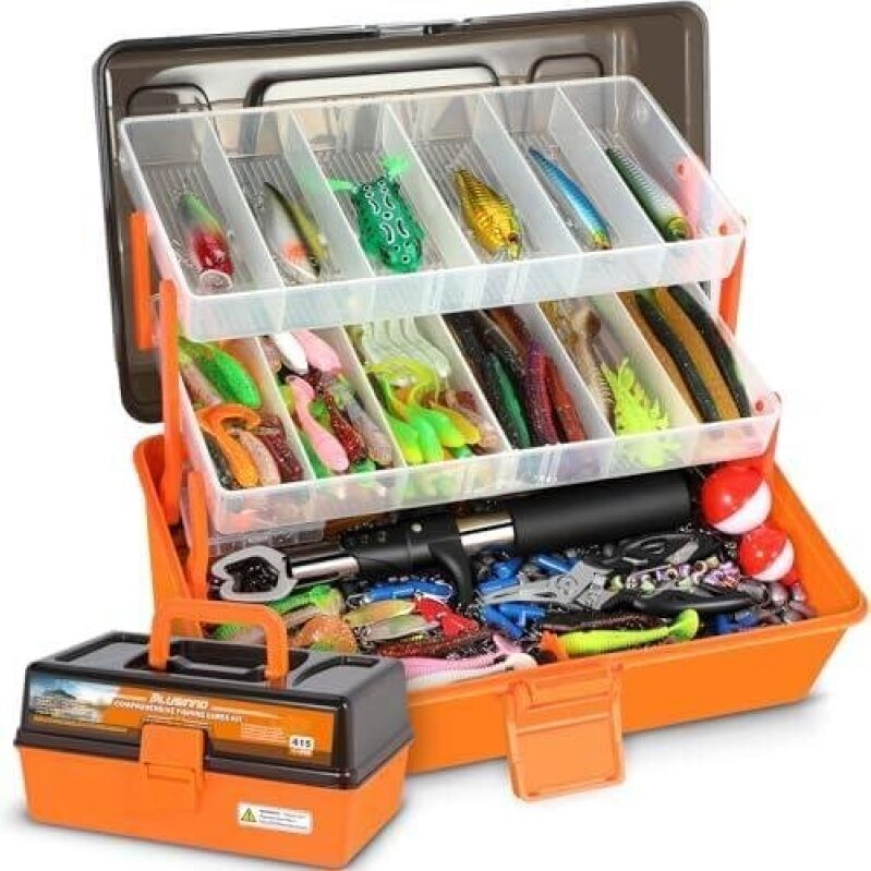 Large Three-Layer Fishing Tackle Box 55% OFF