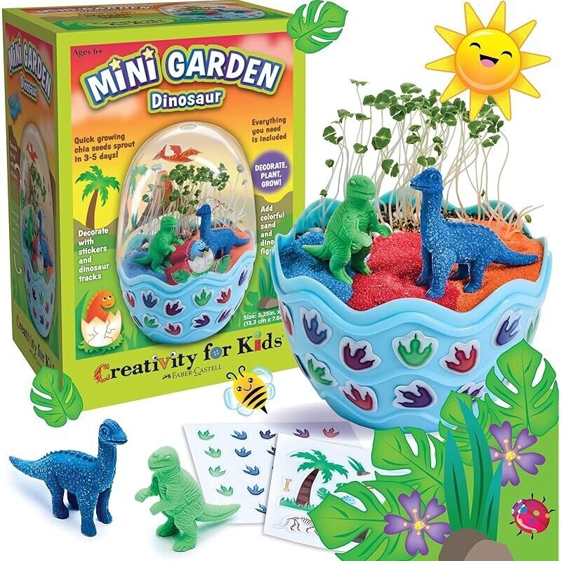 Mini Garden Dinosaur Terrarium Kit - Fun and Engaging Craft for Boys