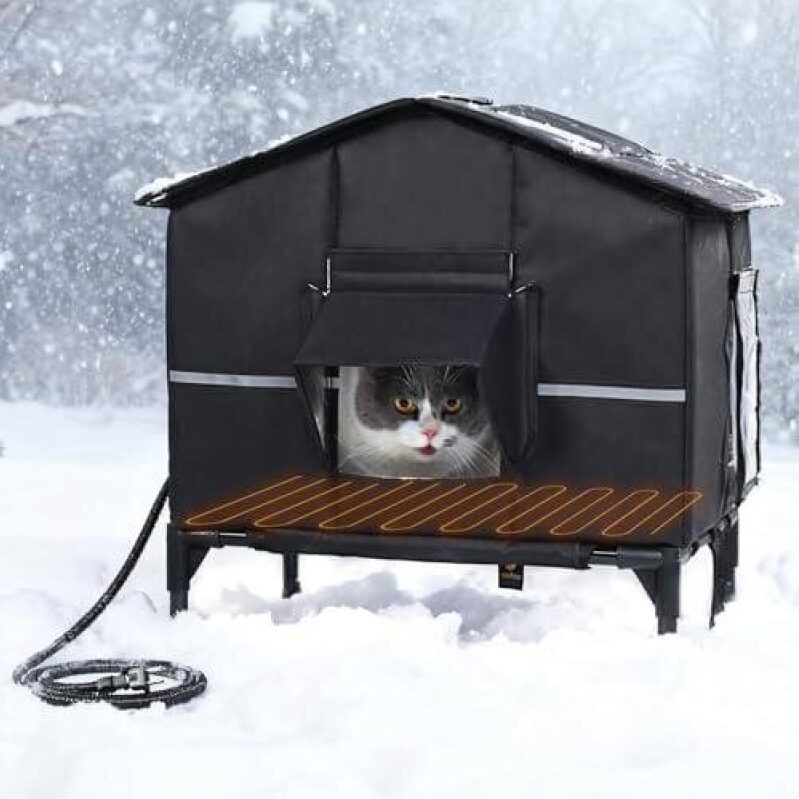 Outdoor Heated Cat House - 50% Off
