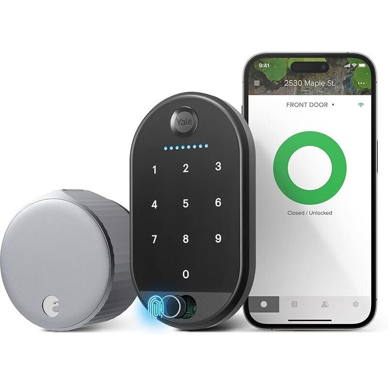 Yale August Wi-Fi Smart Lock with Keypad Touch in Silver - Smart Home Security