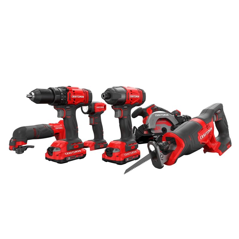 Craftsman V20 6-Tool 20V Max Power Tool Combo Kit w/Case - Versatile and Efficient