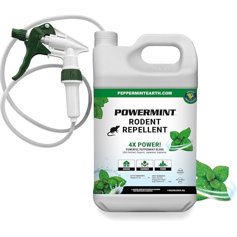 PowerMint 1 Gallon Peppermint Oil Rodent Repellent Spray