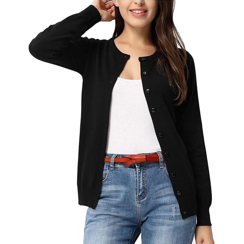 Grace Karin Women's Long Sleeve Knit Cardigan Sweaters - Perfect for Year-Round Comfort