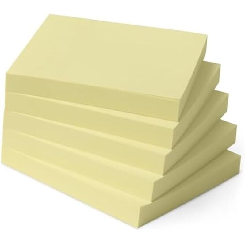 5pk Amazon Basics Sticky Notes - Ideal for Quick Notes and Reminders
