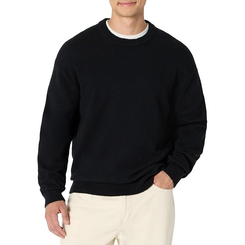 Amazon Essentials Men's Relaxed-Fit Cotton Blend Crewneck Pullover