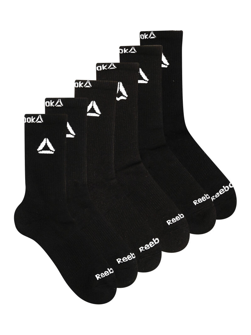 6-Pack Reebok Performance Cotton Targeted Cushion Crew Socks